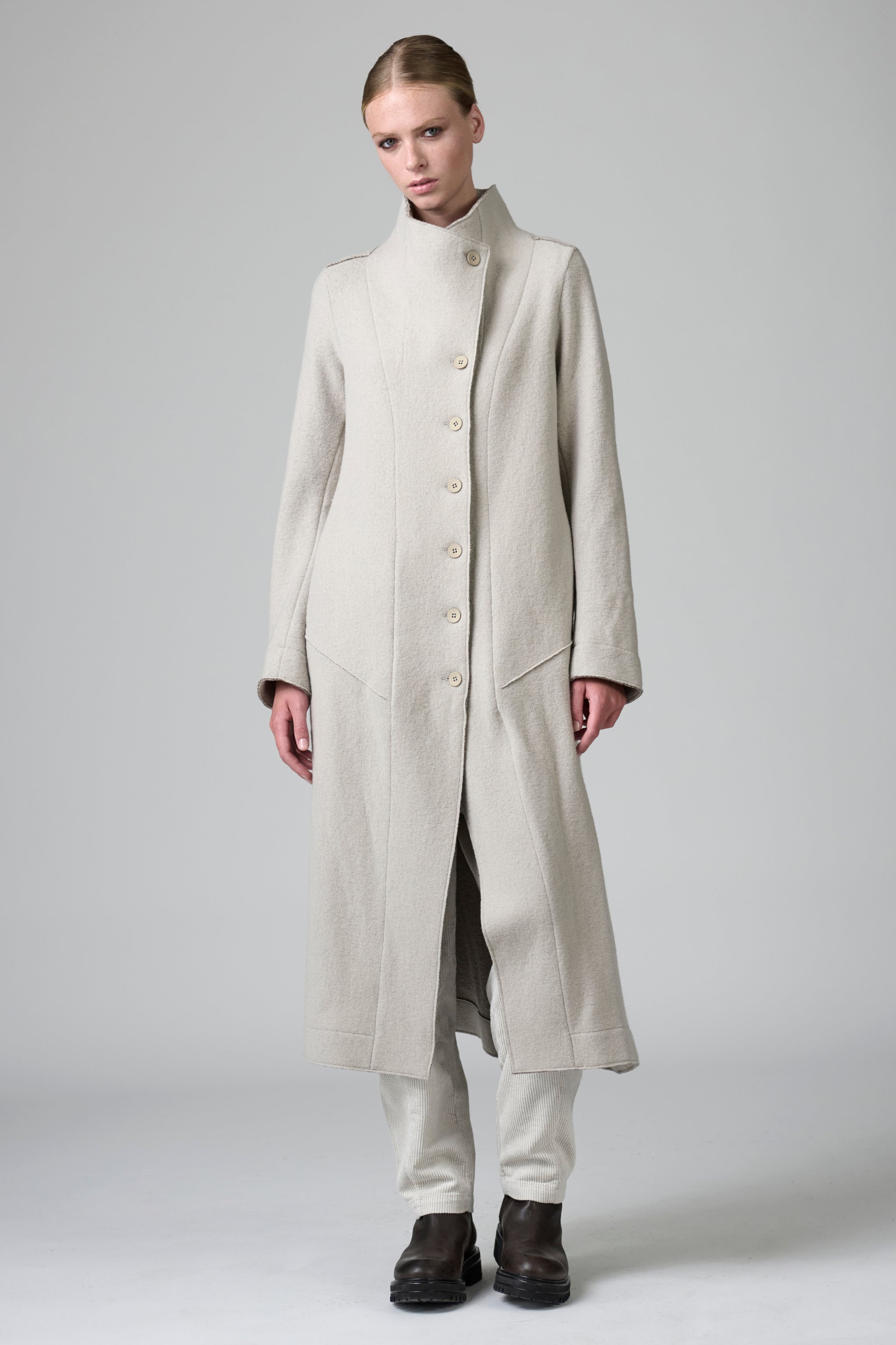 MMM「coat with elongated necklines」44 threadbare-luxe-mens-charcoal-