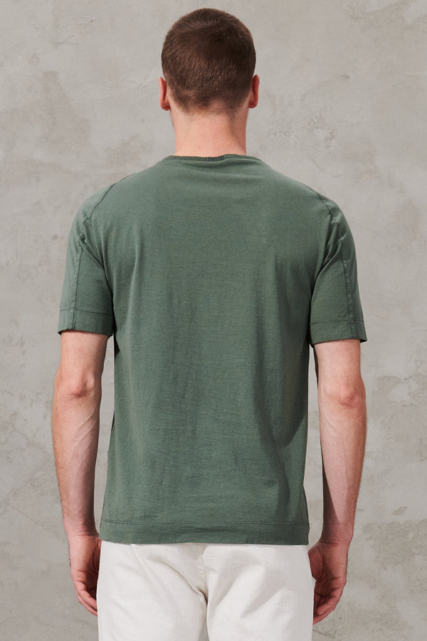 Roundneck regular-fit t-shirt in cotton jersey. knitted neck edge | 1011.CFUTRW1360.U04