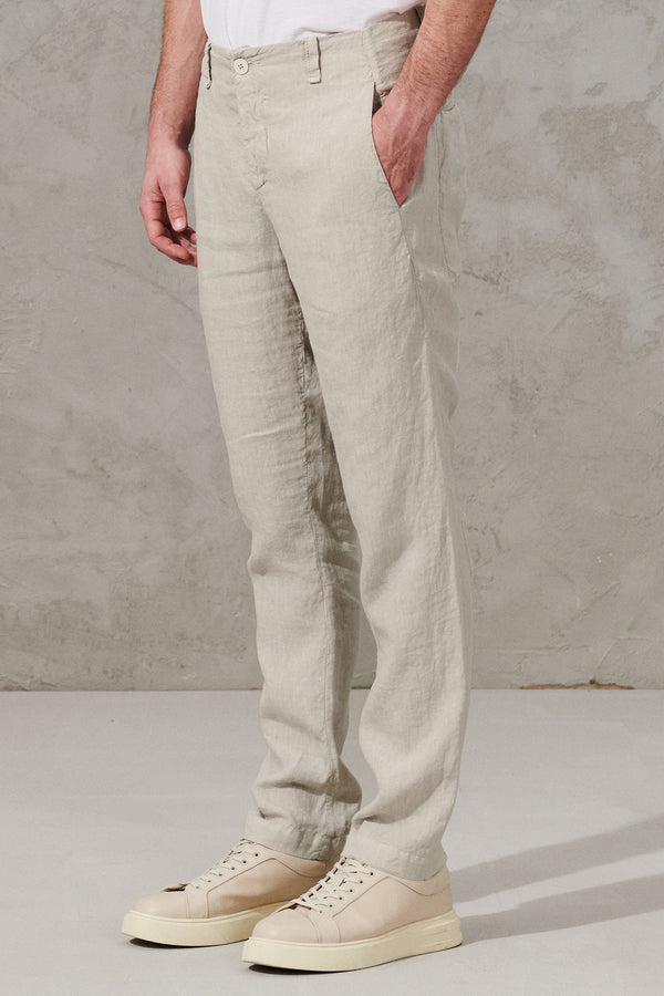 Pantalone regular-fit di lino | 1011.CFUTRWD130.U02