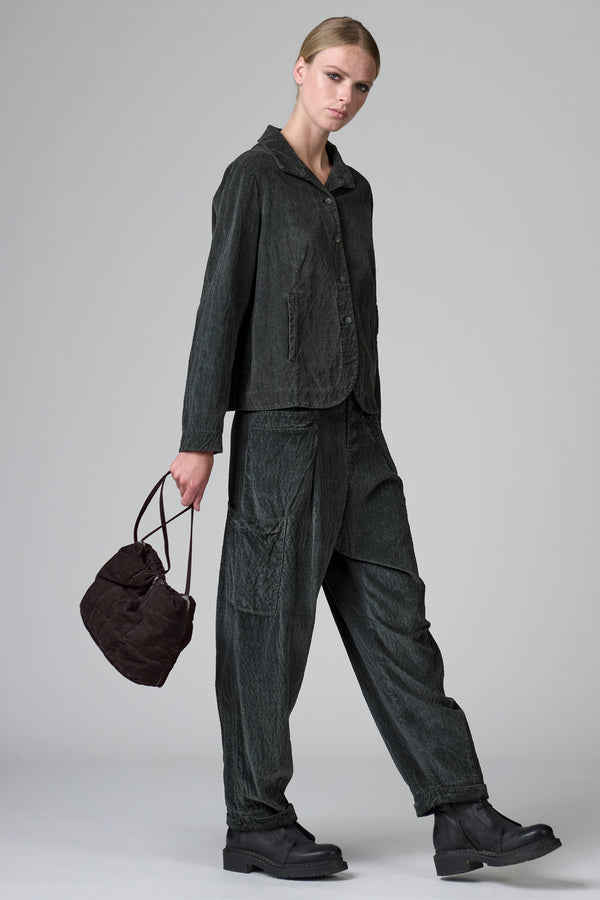 Borsa piccola trapuntata in misto cotone con tintura a freddo con chiusura a calamita | 1016.BGSDTRBT295E.107