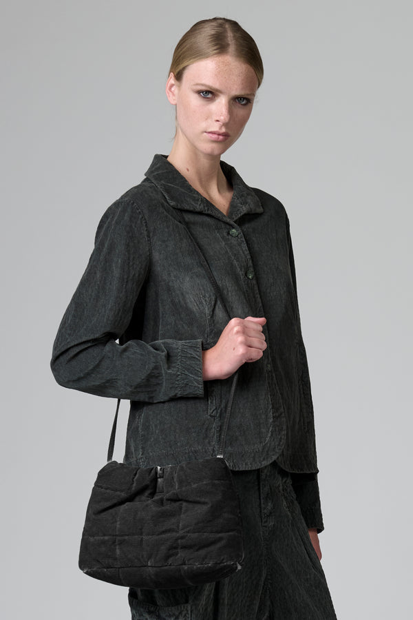 Kleine, gesteppte Tasche aus Baumwollmix, kalt gefärbt mit Magnetverschluss | 1016.BGSDTRBT295E.110