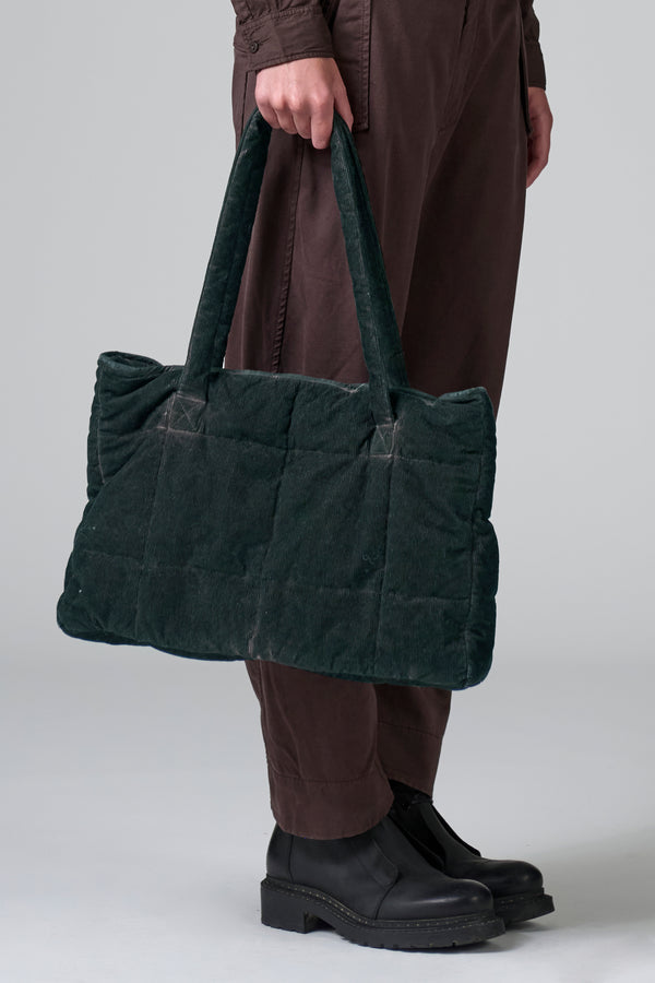 Borsa trapuntata in misto cotone con tintura a freddo con chiusura a zip | 1016.BGSDTRBT296E.104