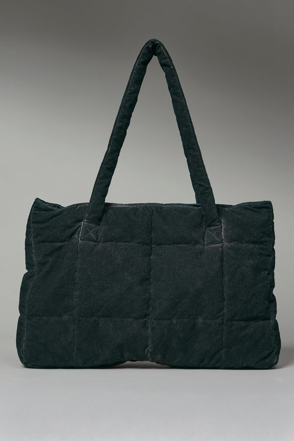 Borsa trapuntata in misto cotone con tintura a freddo con chiusura a zip | 1016.BGSDTRBT296E.104