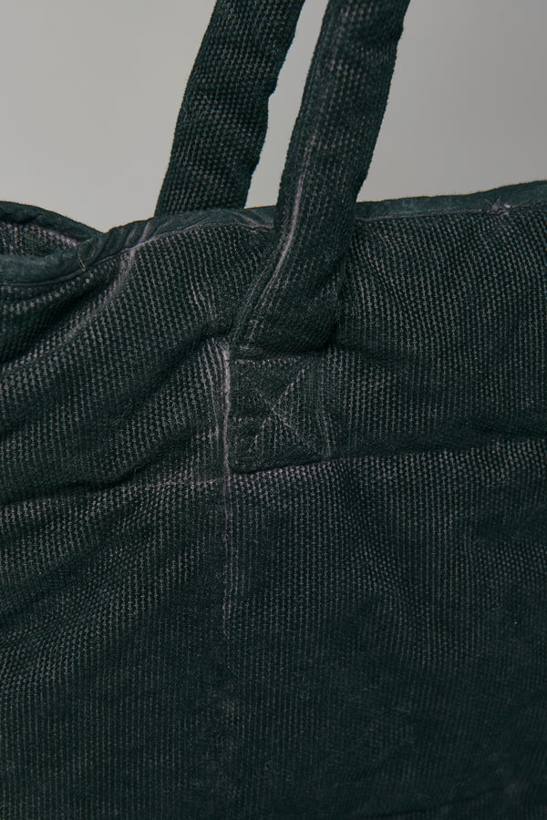 Borsa trapuntata in misto cotone con tintura a freddo con chiusura a zip | 1016.BGSDTRBT296E.104