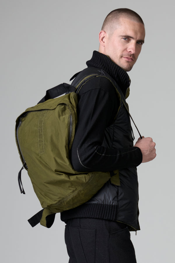 Sac à dos en toile de coton et polyamide, déperlant, teint à froid et détails en ruban de coton | 1016.BGSUTRB4000.U04