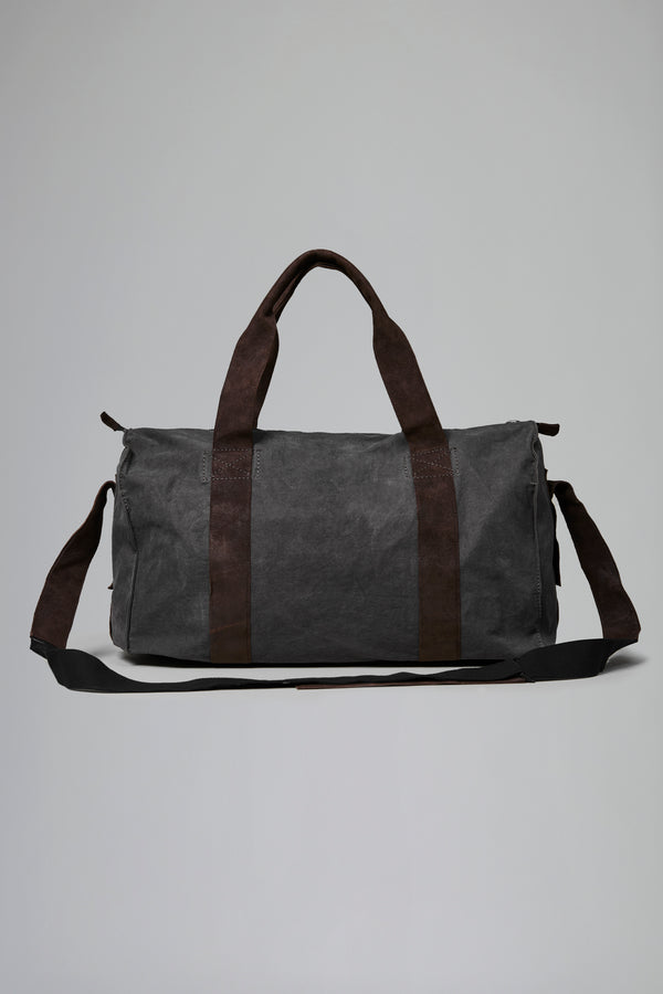 Thick, waxed leather and cotton gabardine anti-drip bag | 1016.BGSUTRB4001.U06