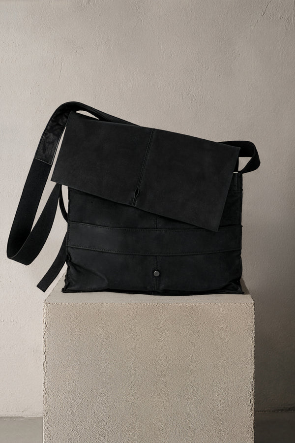 Sac messenger en cuir ciré effet marbré | 1019.BGSUTRE4002.U10