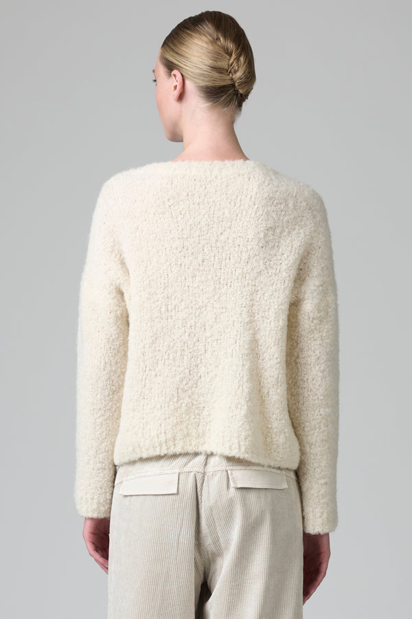 Maglia girocollo in filato di alpaca naturale | 1016.CFDTDB-0100.105