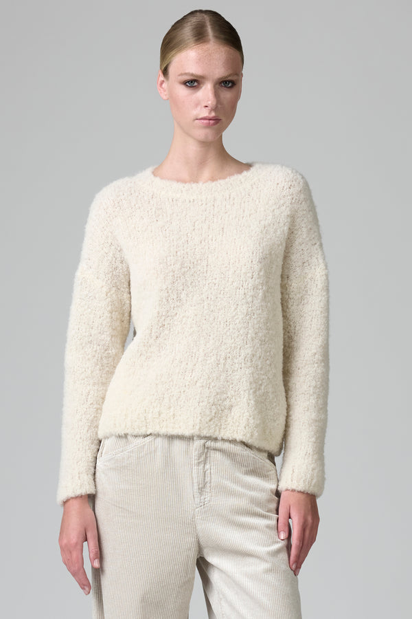 Maglia girocollo in filato di alpaca naturale | 1016.CFDTDB-0100.105