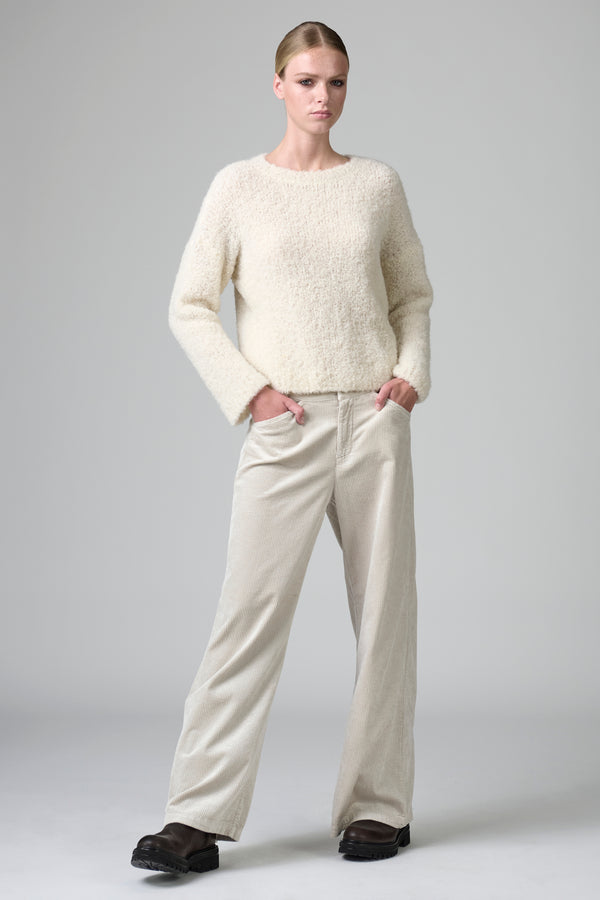 Maglia girocollo in filato di alpaca naturale | 1016.CFDTDB-0100.105