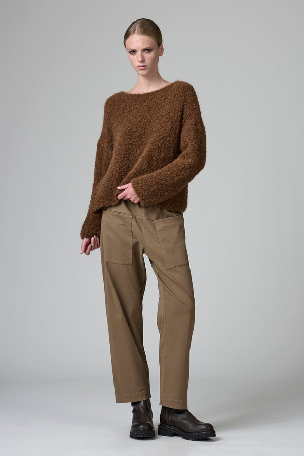 Maglia girocollo in filato di alpaca naturale | 1016.CFDTDB-0100.140