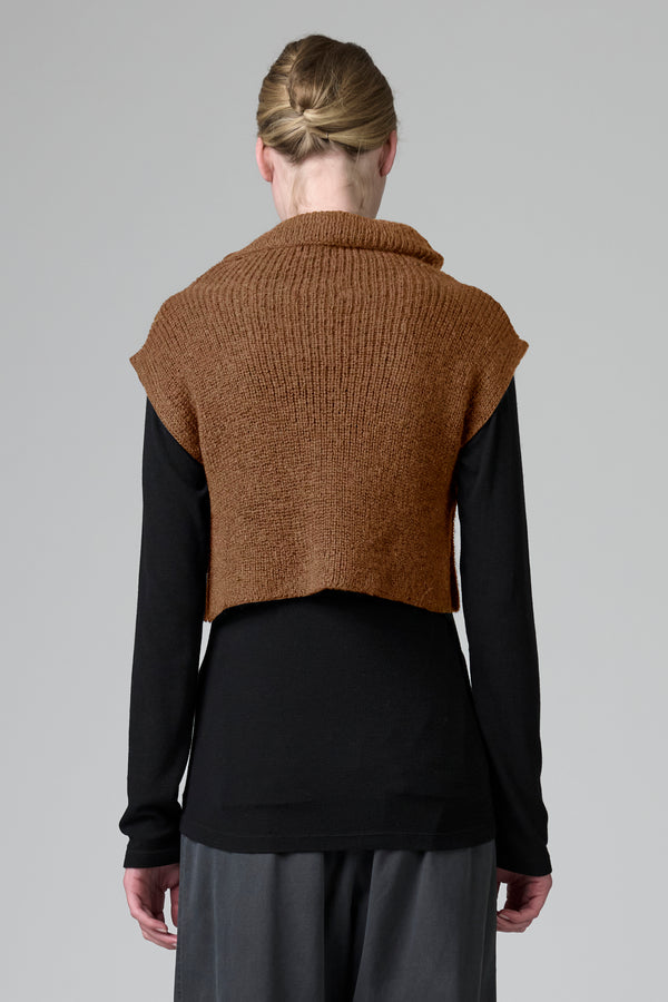 Ärmelloses Oberteil aus Alpakagarn und Wolle | 1016.CFDTDB-0304.140