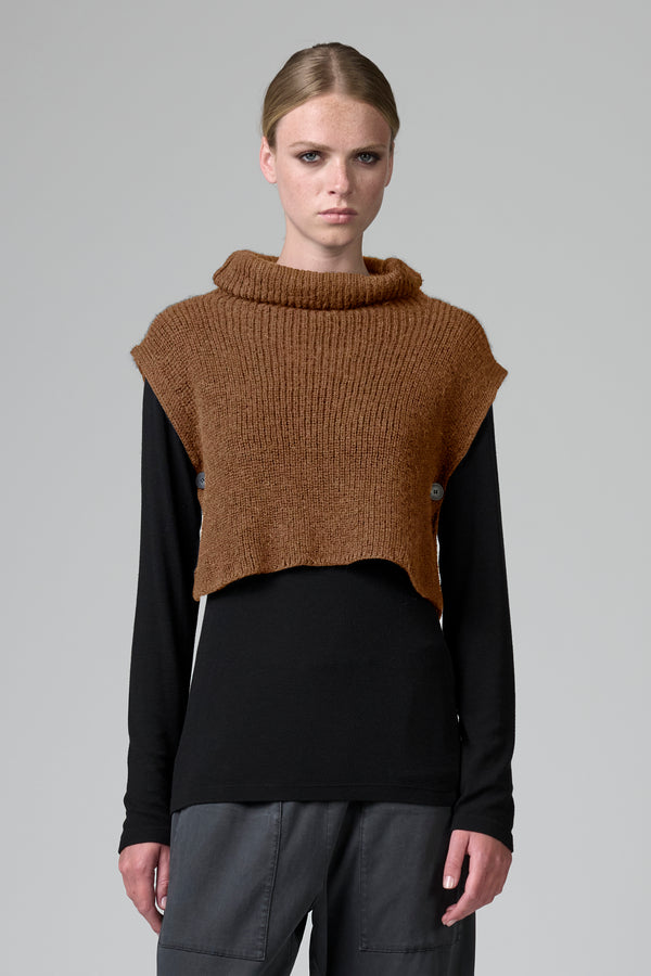 Ärmelloses Oberteil aus Alpakagarn und Wolle | 1016.CFDTDB-0304.140