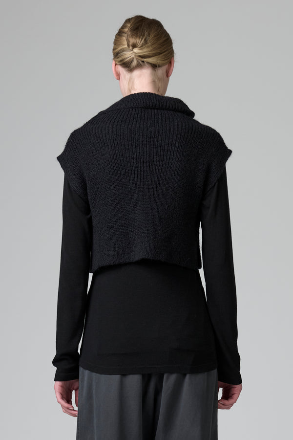 Ärmelloses Oberteil aus Alpakagarn und Wolle | 1016.CFDTDB-0304.901