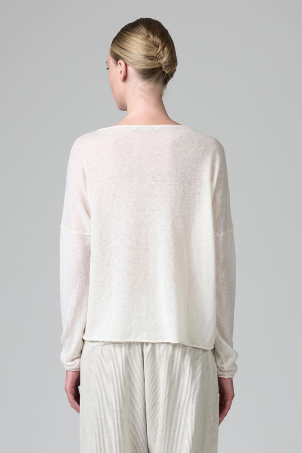 Maglia con scollo a barchetta in filato di baby alpaca e lana | 1016.CFDTDB-0900.105