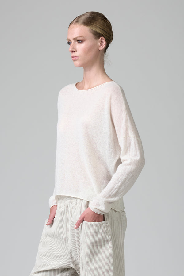 Maglia con scollo a barchetta in filato di baby alpaca e lana | 1016.CFDTDB-0900.105