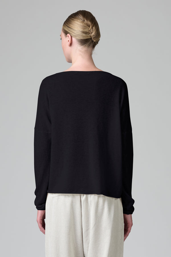 Maglia con scollo a barchetta in filato di baby alpaca e lana | 1016.CFDTDB-0900.901