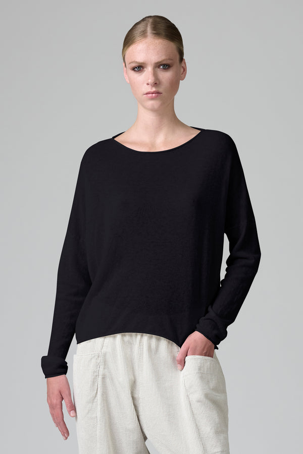 Maglia con scollo a barchetta in filato di baby alpaca e lana | 1016.CFDTDB-0900.901