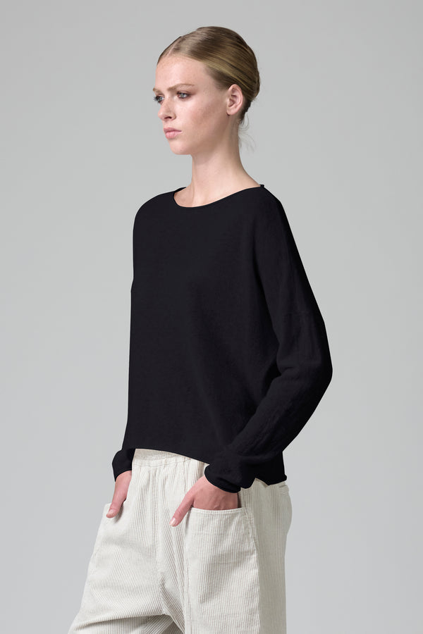 Maglia con scollo a barchetta in filato di baby alpaca e lana | 1016.CFDTDB-0900.901