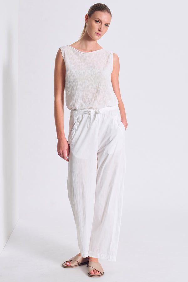 Pantalone dritto in popeline di cotone stretch dalla vestibilità morbida | 1017.CFDTDC-5005.110