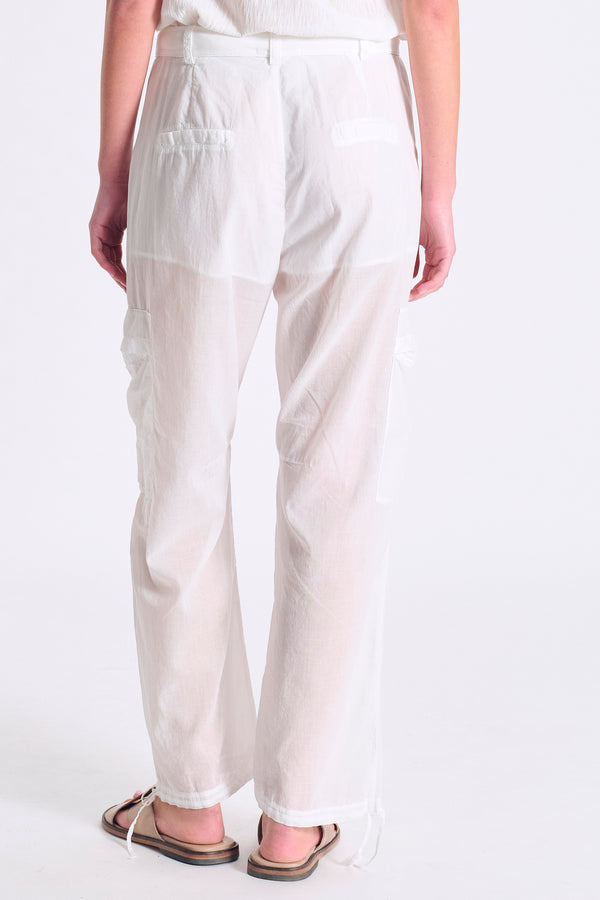 Comfort-fit cotton muslin cargo trousers | 1017.CFDTDC-5007.110