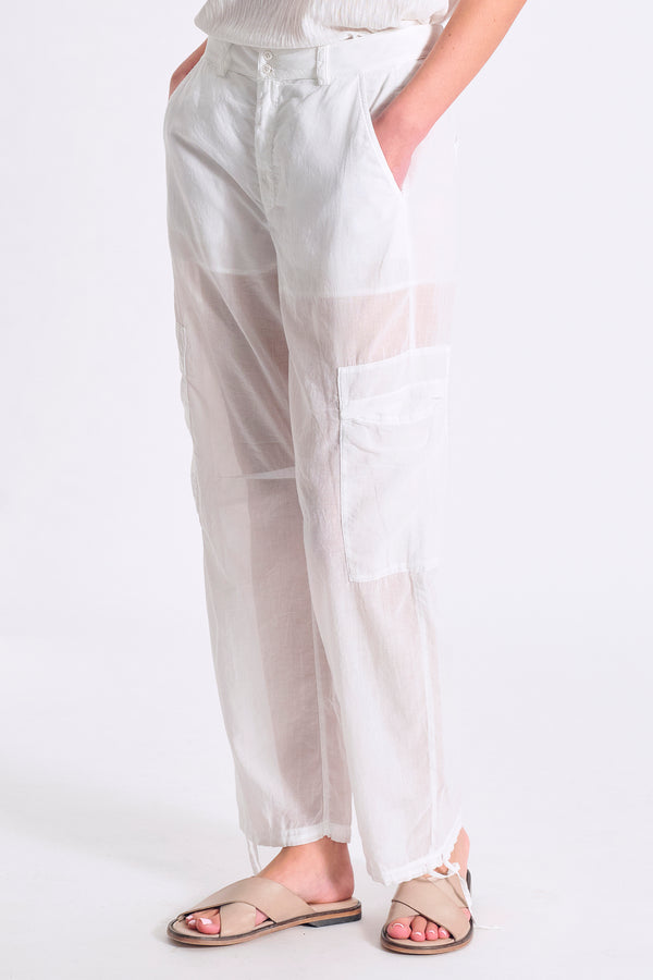 Pantalone cargo in mussola di cotone dalla vestibilità morbida | 1017.CFDTDC-5007.110