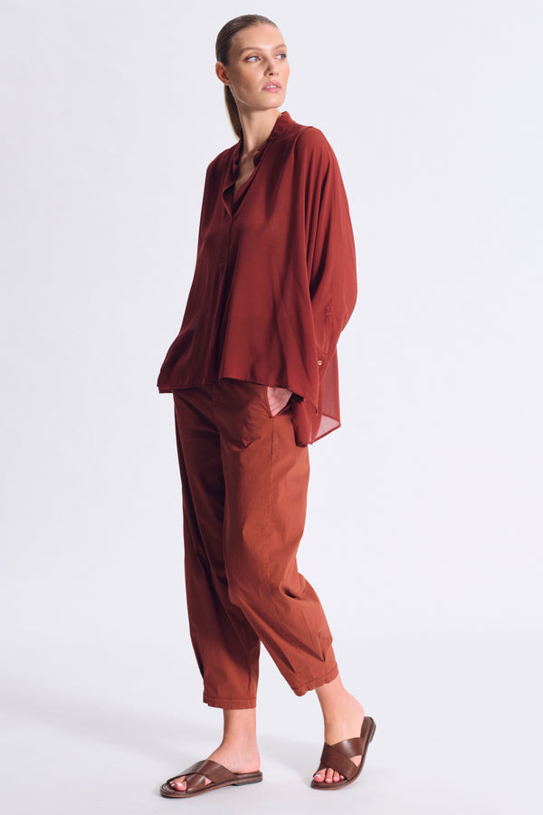 Camicia dalla vestibilità over in voile di seta | 1017.CFDTDC-5201.650