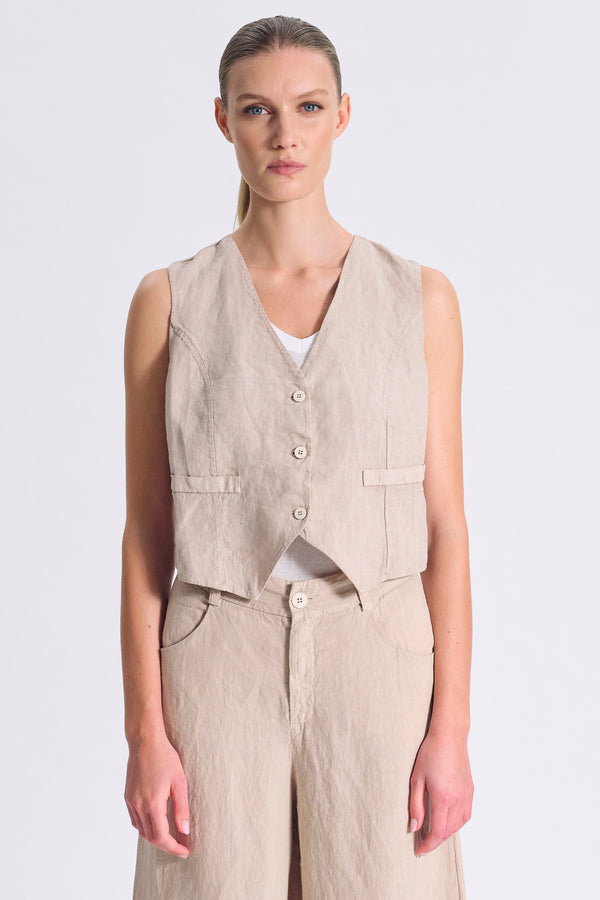 Gilet in lino e viscosa | 1017.CFDTDC-5700.135