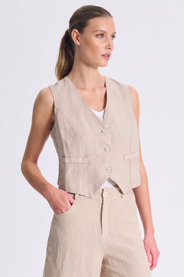 Gilet in lino e viscosa | 1017.CFDTDC-5700.135