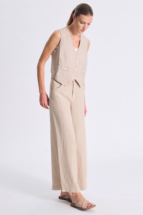 Gilet in lino e viscosa | 1017.CFDTDC-5700.135