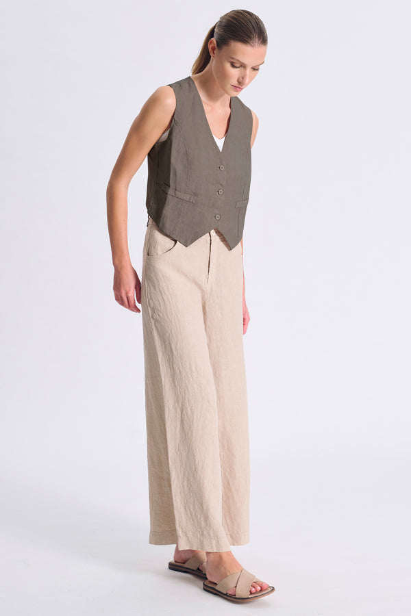 Gilet in lino e viscosa | 1017.CFDTDC-5700.490