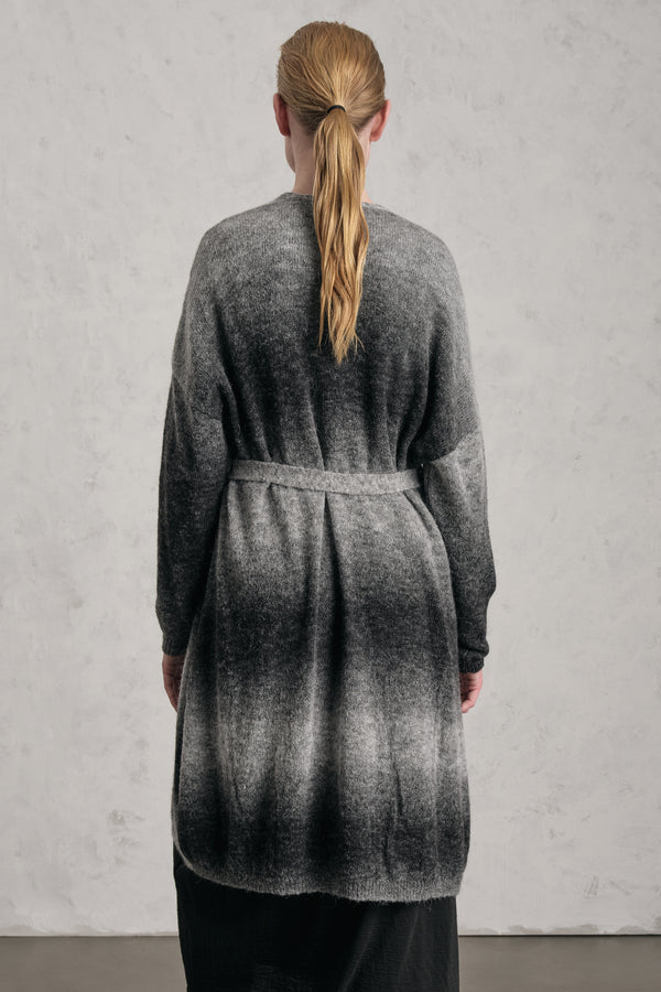 Cardigan, lang geschnitten, aus bedrucktem Alpaka-Mix-Garn mit schattierter Optik | 1019.CFDTDE-0501.975