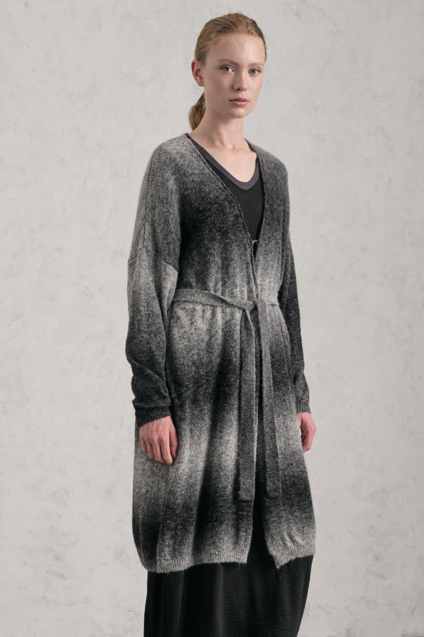 Cardigan, lang geschnitten, aus bedrucktem Alpaka-Mix-Garn mit schattierter Optik | 1019.CFDTDE-0501.975