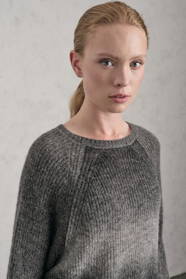 Rundhalspullover aus bedrucktem Alpaka-Mix-Garn mit schattierter Optik | 1019.CFDTDE-0502.975