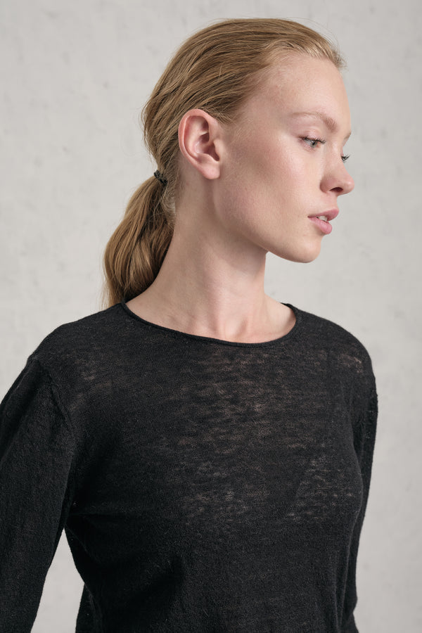 Pullover mit U-Boot-Ausschnitt aus Babygarn aus Alpaka und Wolle | 1019.CFDTDE-0901.901