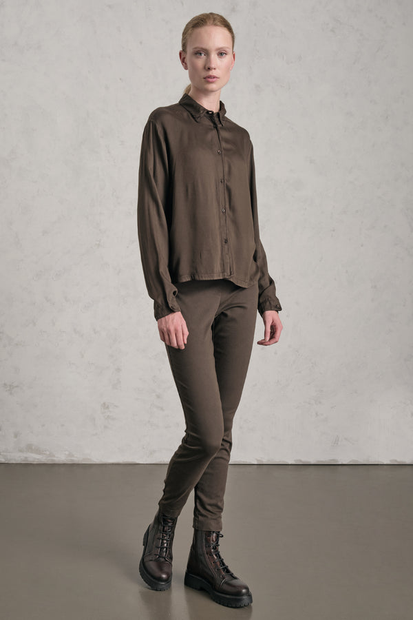 Camicia regular fit in raso di viscosa | 1019.CFDTDE-5104.490