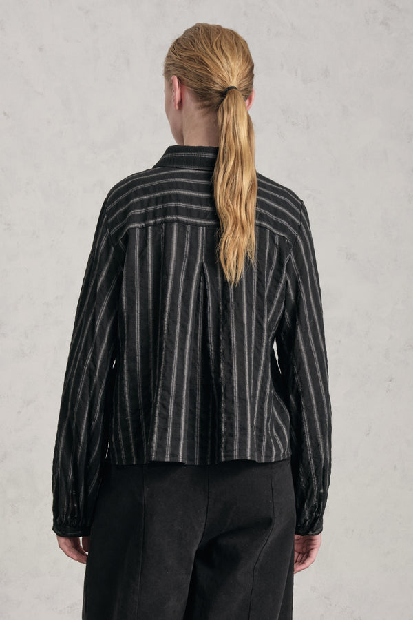 Chemise à manches longues à rayures en gaze de viscose | 1019.CFDTDE-5401.901