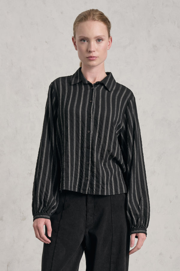 Chemise à manches longues à rayures en gaze de viscose | 1019.CFDTDE-5401.901
