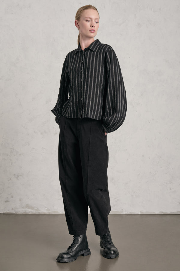 Chemise à manches longues à rayures en gaze de viscose | 1019.CFDTDE-5401.901