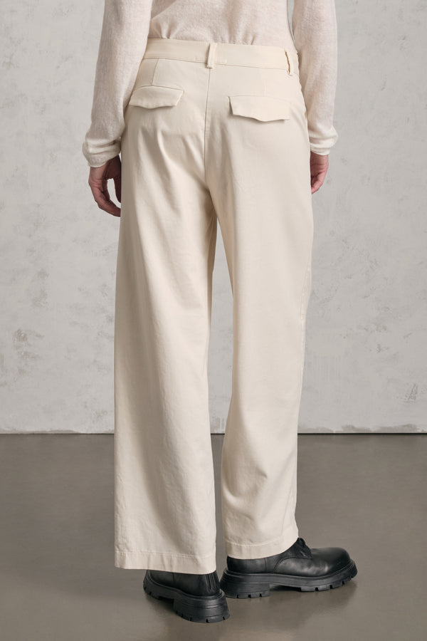Palazzo-Hose aus Tencel-Baumwoll-Stretch | 1019.CFDTDE-5900.120