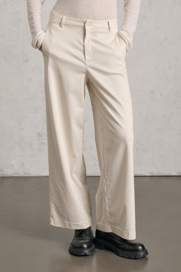 Palazzo-Hose aus Tencel-Baumwoll-Stretch | 1019.CFDTDE-5900.120
