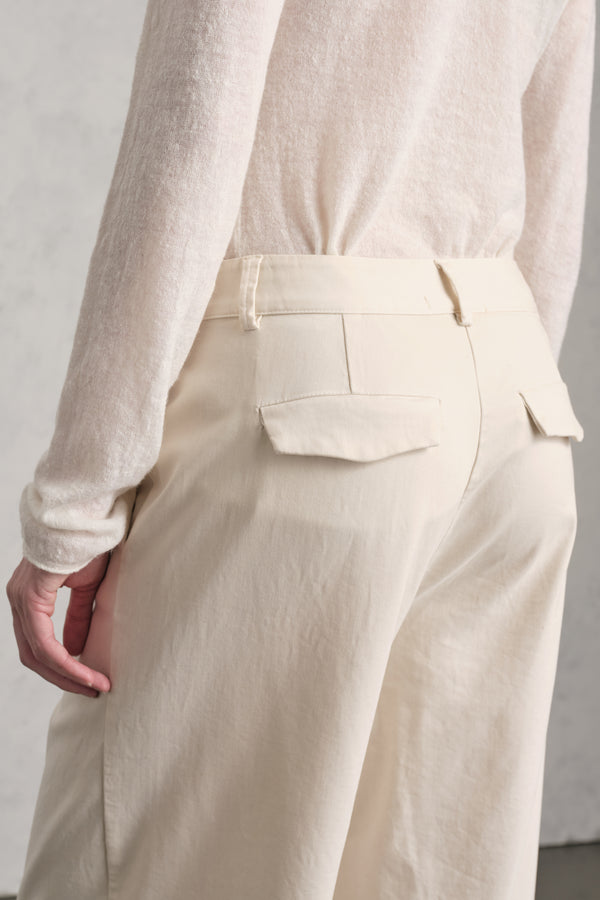 Palazzo-Hose aus Tencel-Baumwoll-Stretch | 1019.CFDTDE-5900.120