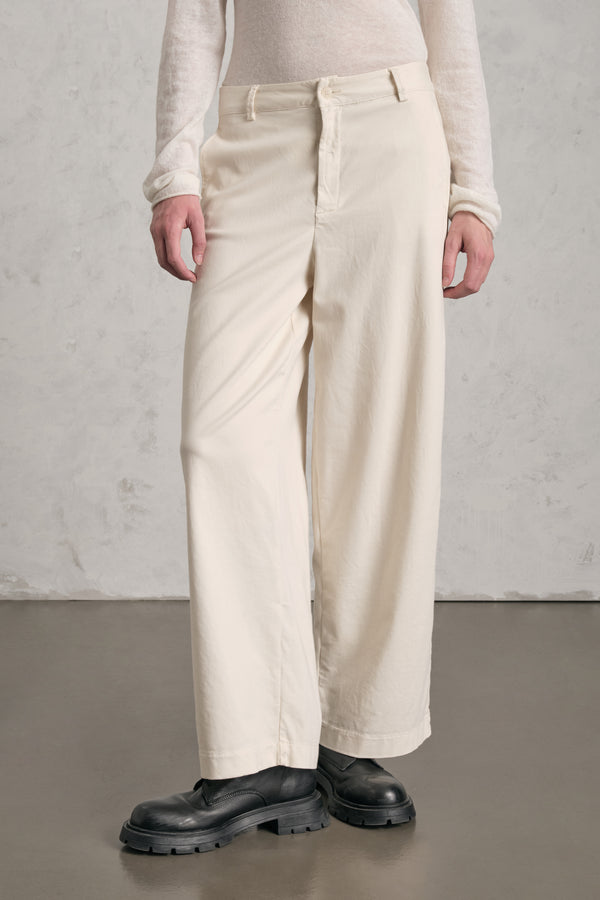 Palazzo-Hose aus Tencel-Baumwoll-Stretch | 1019.CFDTDE-5900.120