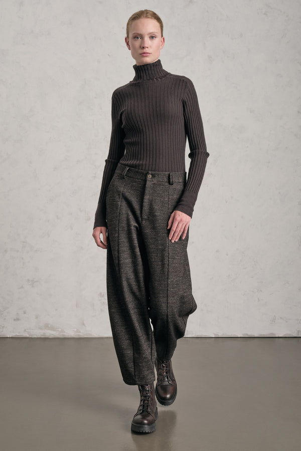 Pantalone relaxed fit in misto lana con tasche davanti alla francese | 1019.CFDTDE-7000.490