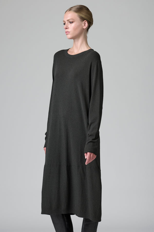 Abito al ginocchio in maglia di viscosa e lana stretch | 1016.CFDTRB11466.13