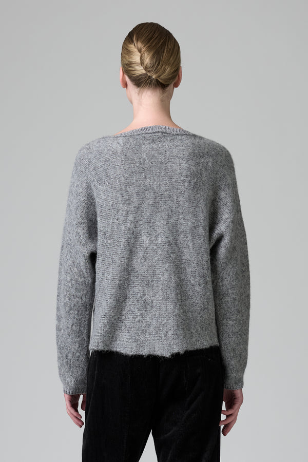 Maglia oversize in alpaca misto lana. scollo a barchetta | 1016.CFDTRB16512.12