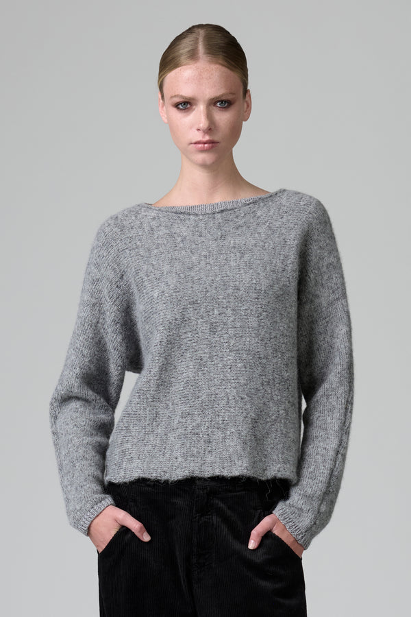 Maglia oversize in alpaca misto lana. scollo a barchetta | 1016.CFDTRB16512.12