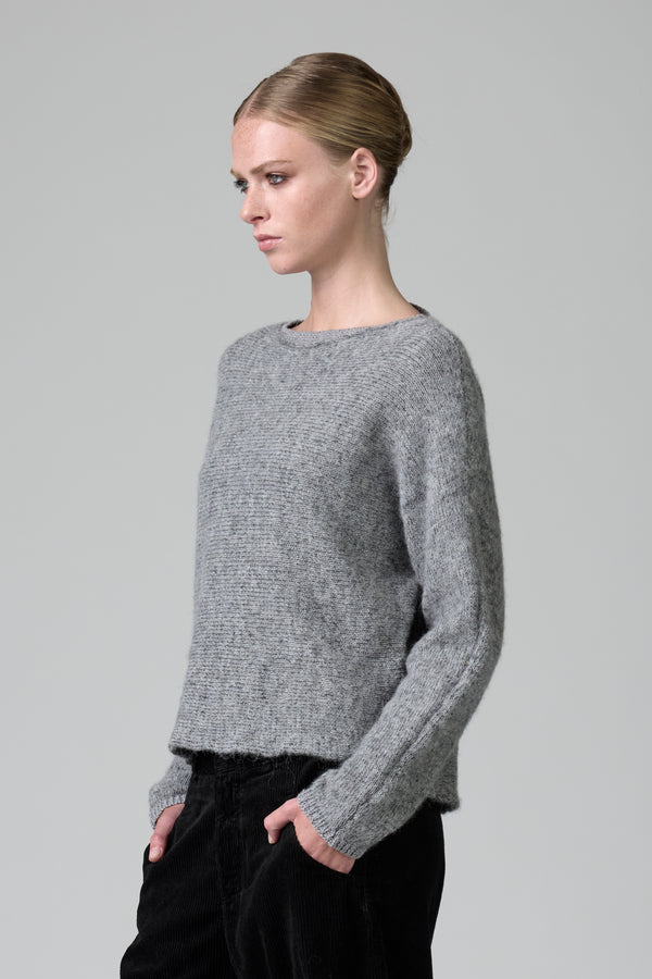 Maglia oversize in alpaca misto lana. scollo a barchetta | 1016.CFDTRB16512.12