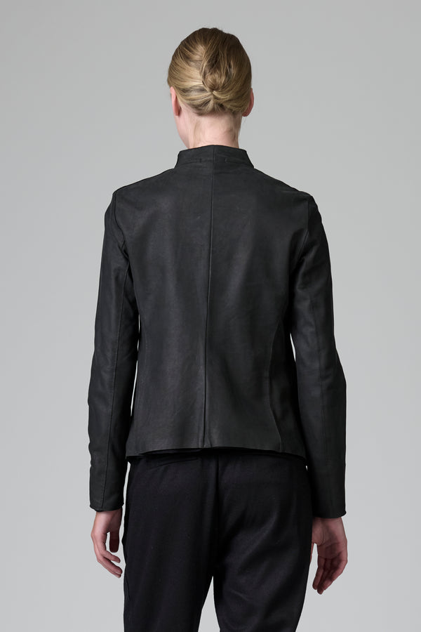 Giacca in pelle suede nappata e sagomata foderata in panno di lana | 1016.CFDTRB3380.10