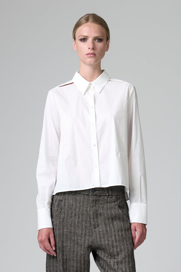 Camicia corta in popeline di cotone stretch | 1016.CFDTDB-5001.110